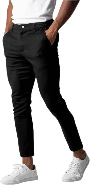 Active Chinos Pants for Men, Elasticity Slim Fit Pants Pants for Men,Slim fit Dress Pants for Men