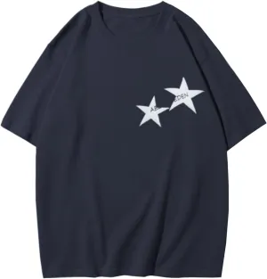 Aelfric Eden Star Graphic Tees Unisex Oversized Tshirts Casual Summer Baggy Streetwear Tops