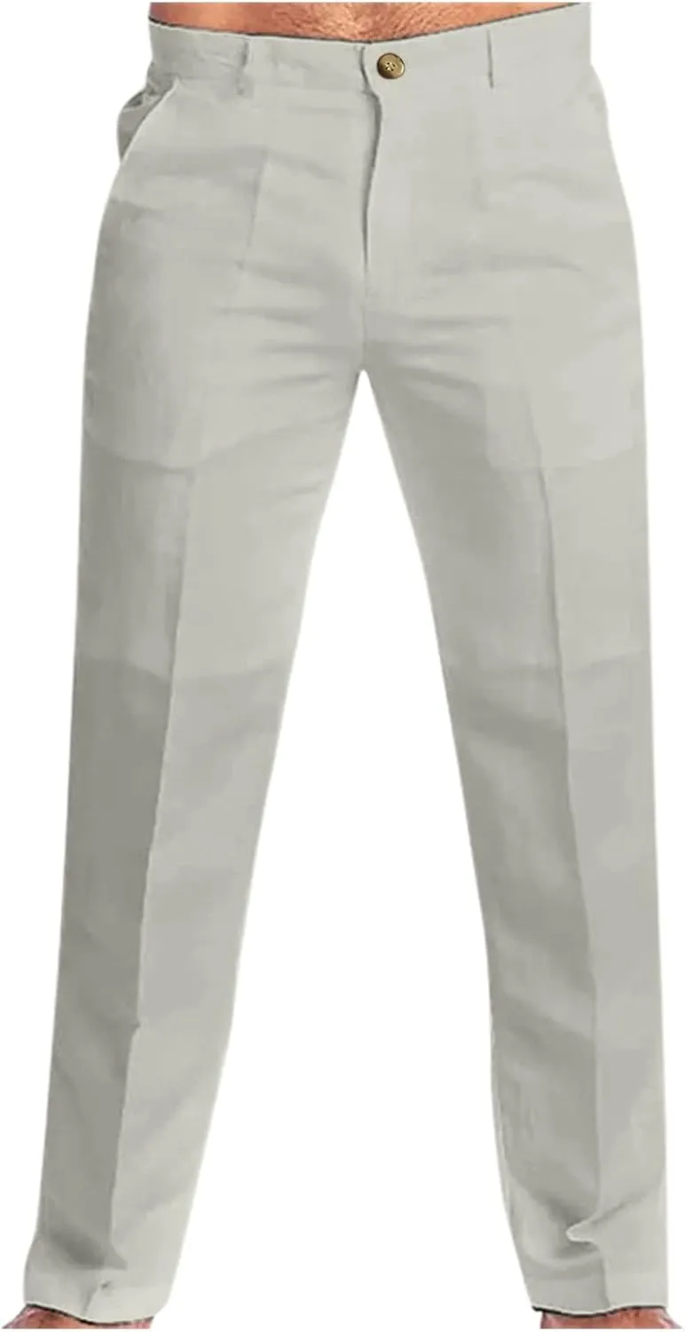 aihihe Skinny Casual Pants for Men Size 38 Work Pants for Men Mens Pants Straight fit Mens Chinos Pants Slim fit Tapered