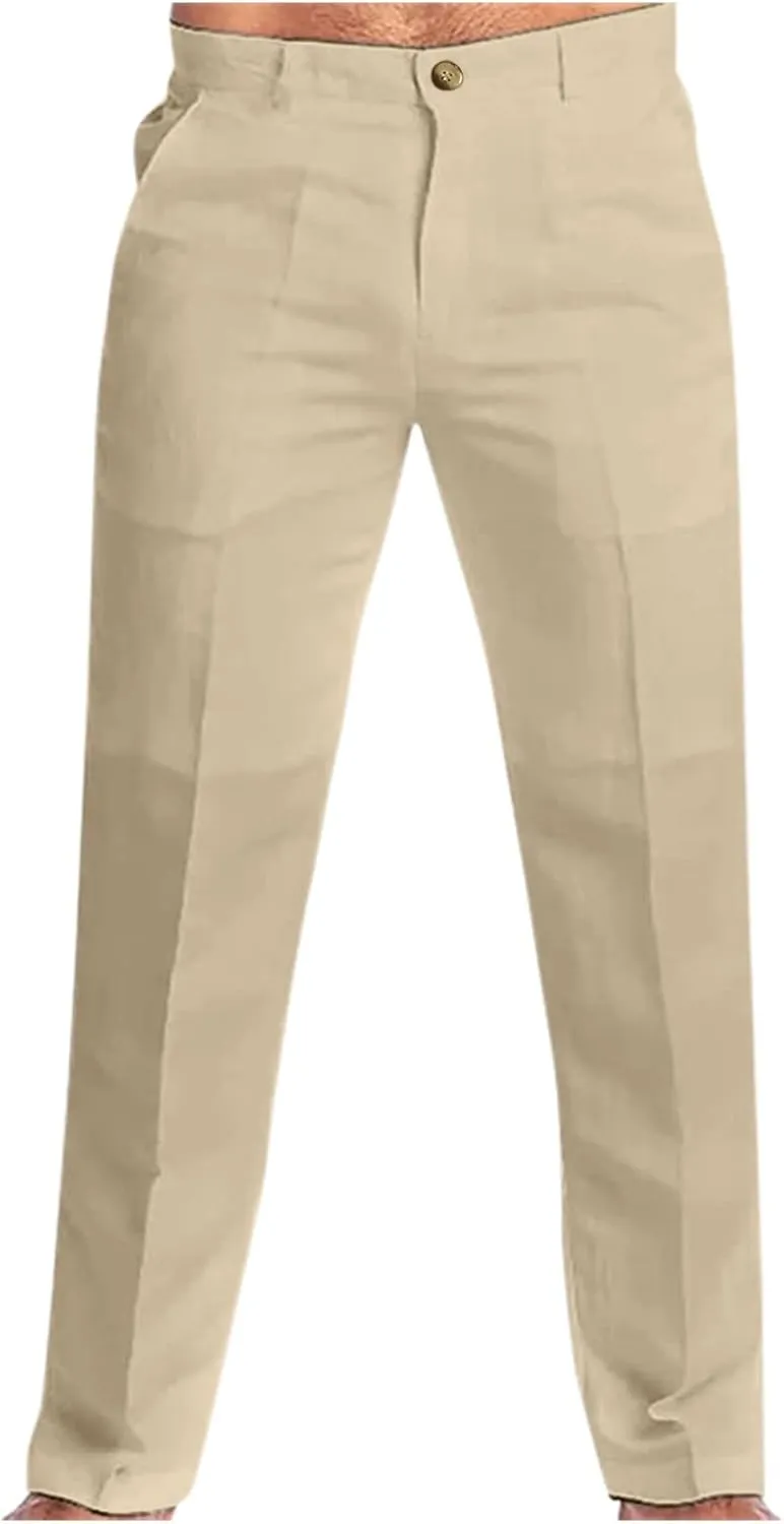 aihihe Skinny Casual Pants for Men Size 38 Work Pants for Men Mens Pants Straight fit Mens Chinos Pants Slim fit Tapered
