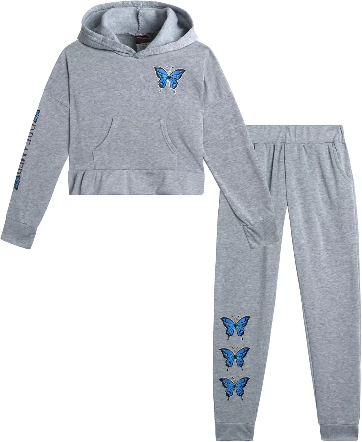 Angel Face Girls Jogger Set - 2 Piece Soft Fleece Pullover Hooded Sweatshirt and Jogger Sweatpants for Girls (Sizes: 7-16)