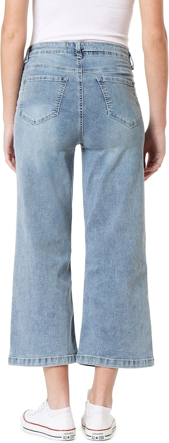 Angels Forever Young Women's Forever Trouser Straight Ankle High-Rise Jeans (Standard and Plus)