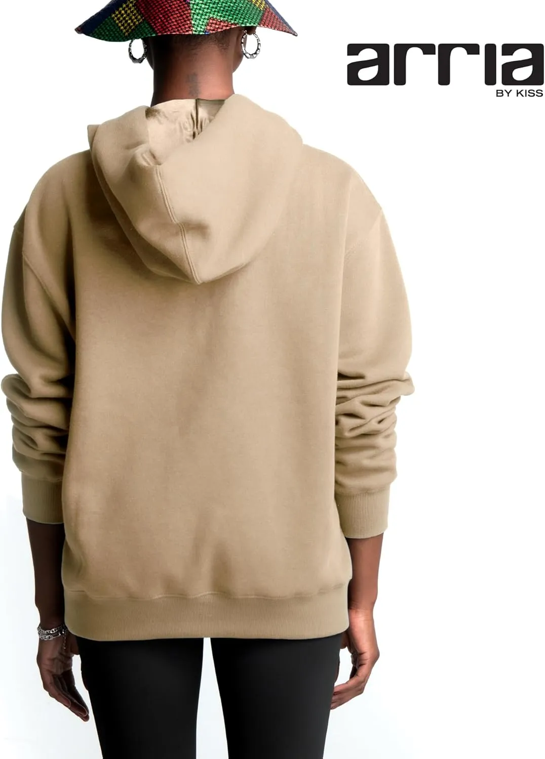 ARRIA Satin Lined Hoodie  Oversized Hood for Frizz Free Hair, Premium Fabric, Womens Fashion, Fall Winter Spring Essential