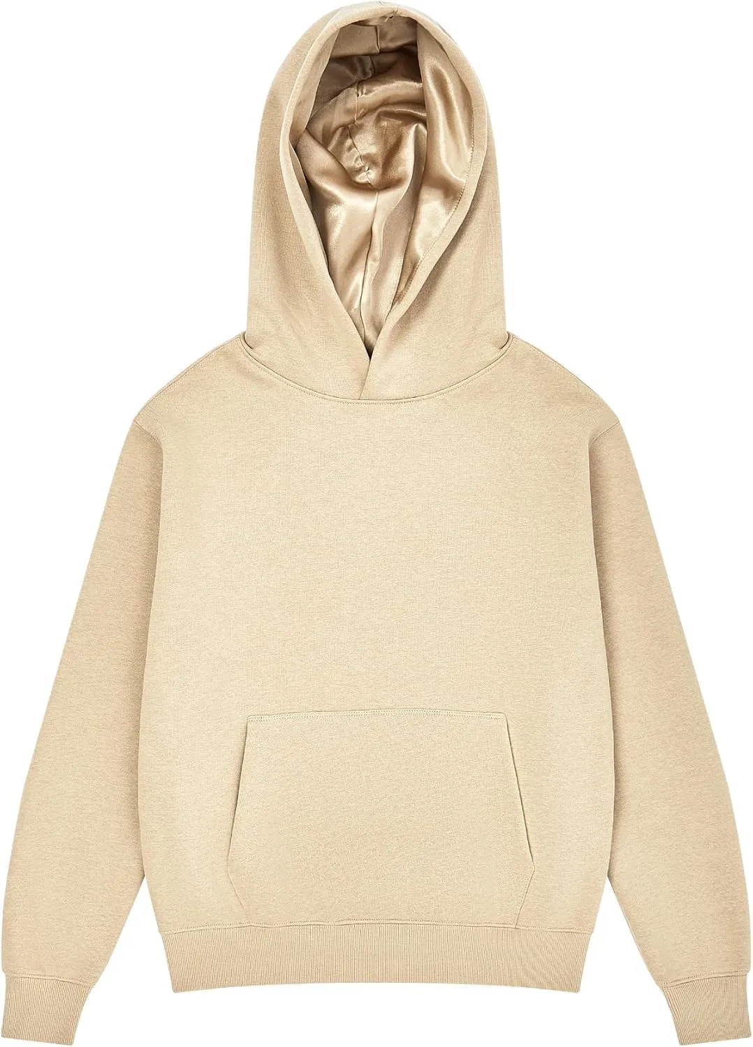 ARRIA Satin Lined Hoodie  Oversized Hood for Frizz Free Hair, Premium Fabric, Womens Fashion, Fall Winter Spring Essential