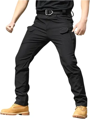 Cargo Pants for Men Baggy Casual Pants Stretch Multi Pockets Stylish Chinos Pants Elastic Waist Outdoor Trousers