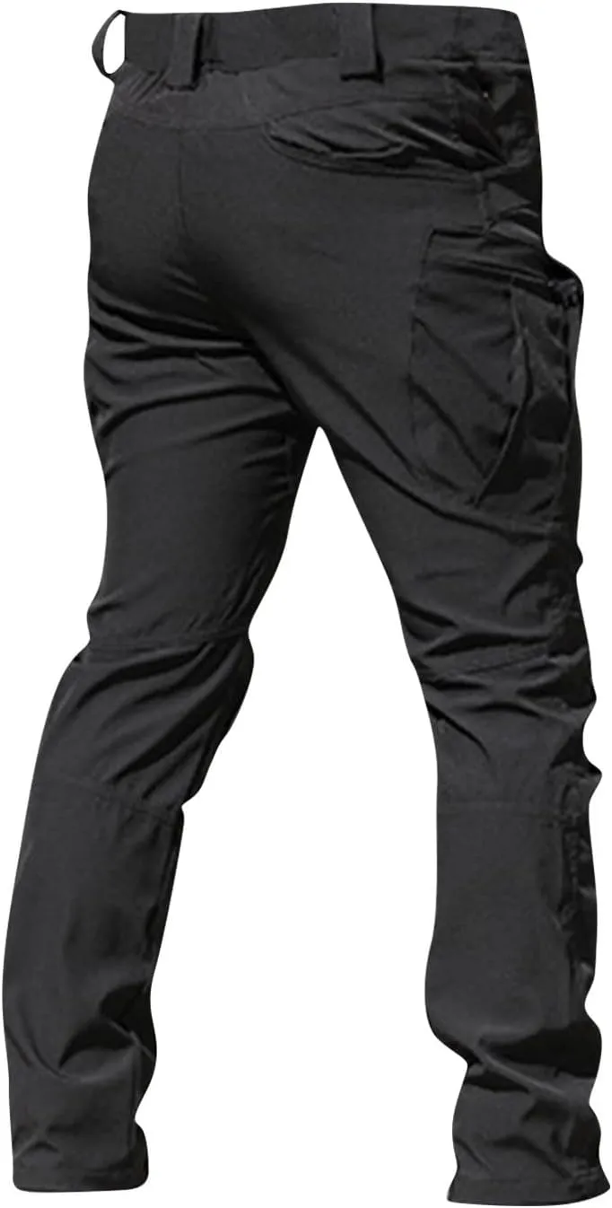 Cargo Pants for Men Baggy Casual Pants Stretch Multi Pockets Stylish Chinos Pants Elastic Waist Outdoor Trousers