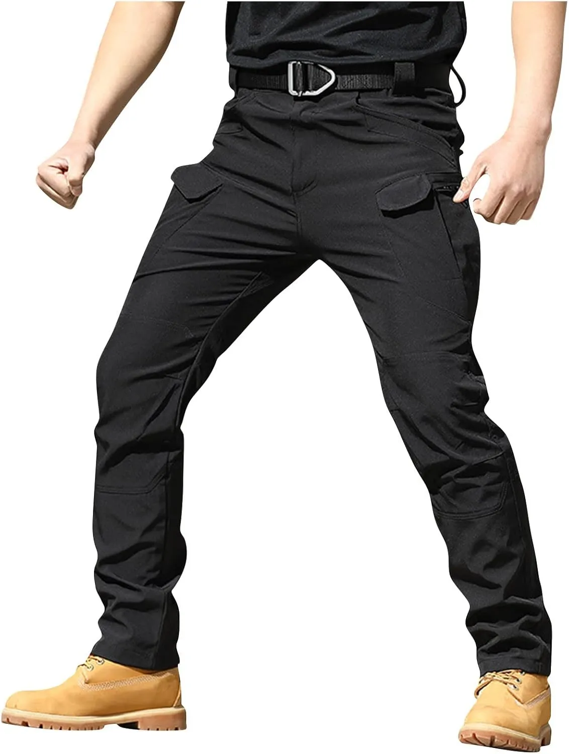 Cargo Pants for Men Baggy Casual Pants Stretch Multi Pockets Stylish Chinos Pants Elastic Waist Outdoor Trousers