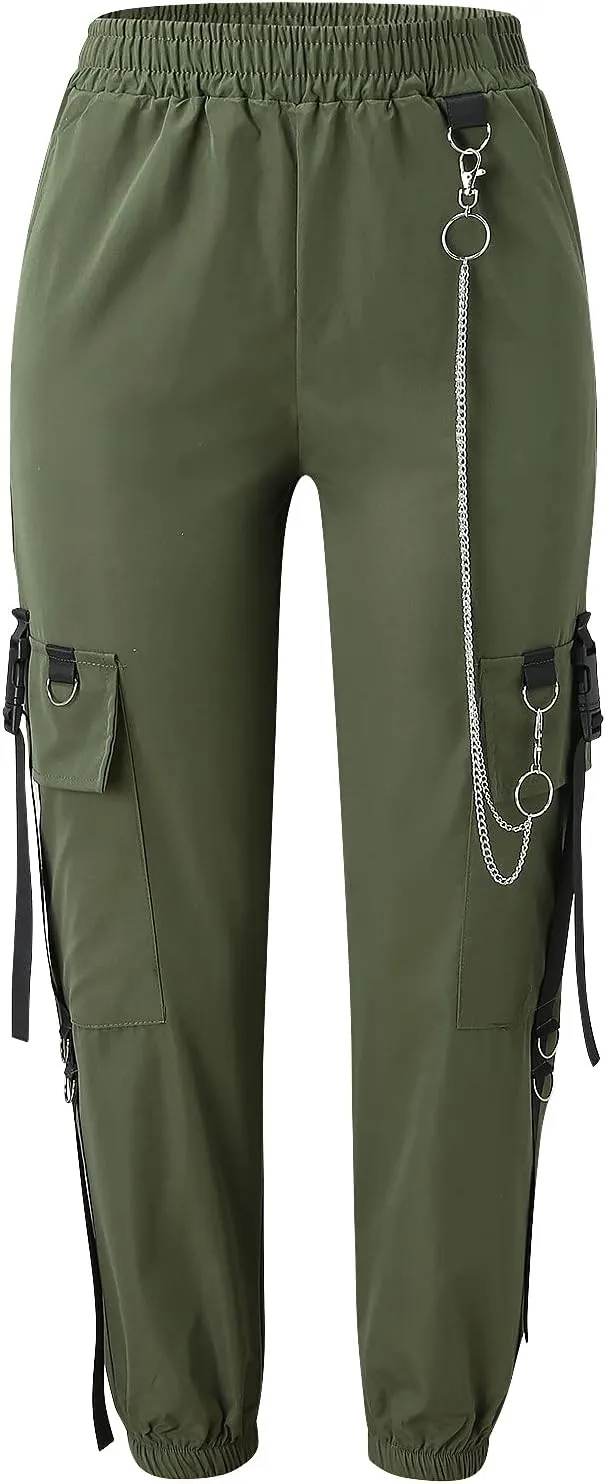 Cargo Sweatpants for Women Plus Size Parachute Pants Loose Straight Leg Streetwear 2025 Joggers