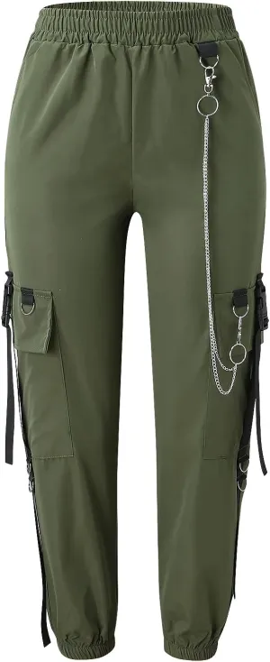 Cargo Sweatpants for Women Plus Size Parachute Pants Loose Straight Leg Streetwear 2025 Joggers