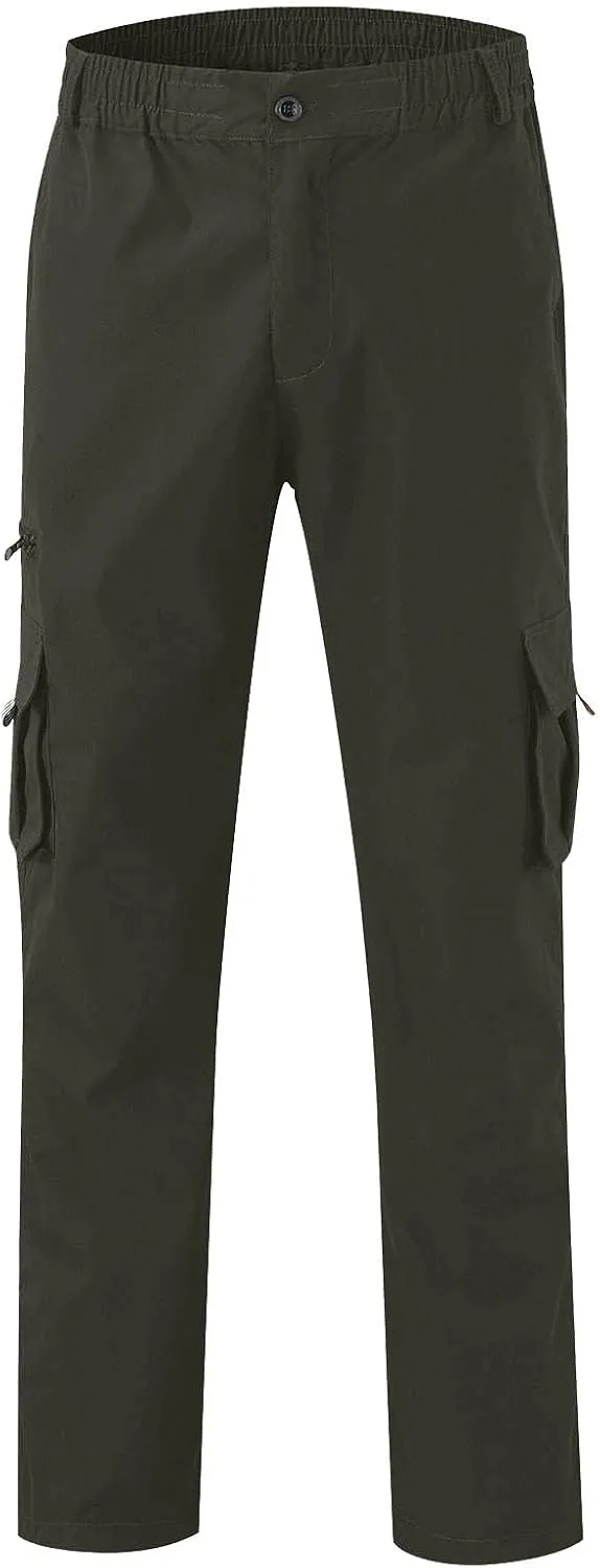 Cargo Work Pants for Men Pockets Casual Pants Big and Tall Stretch Loose Fit Sweatpants Plus Size Trousers Stylish