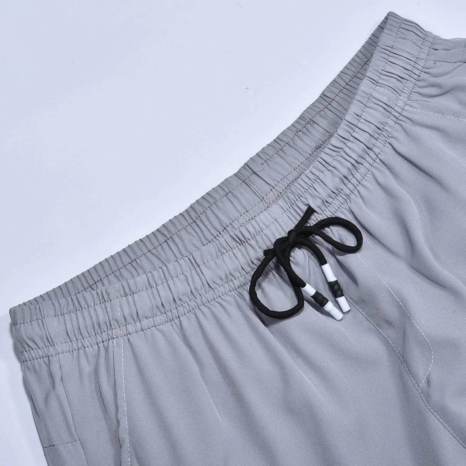 Casual Pants for Men Relaxed Fit Lightweight Drawstring Sweatpants Plus Size Elastic Waist Comfy Joggers Baggy Hiking Pants