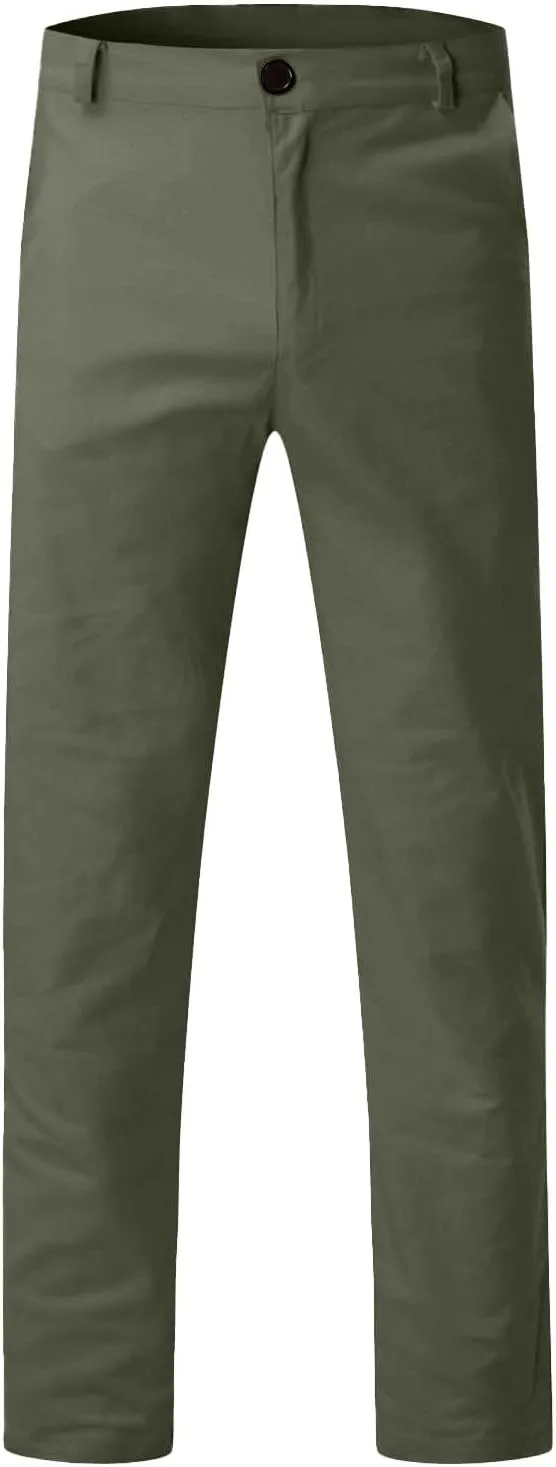 Chinos Pants Men Slim Fit Stretch Dress Pants Flat Front Sweat Pant Slacks Tapered Straight Fit Travel Pants Trousers
