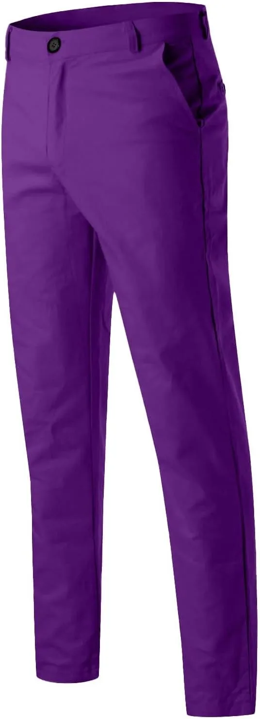 Chinos Pants Men Slim Fit Stretch Dress Pants Flat Front Sweat Pant Slacks Tapered Straight Fit Travel Pants Trousers