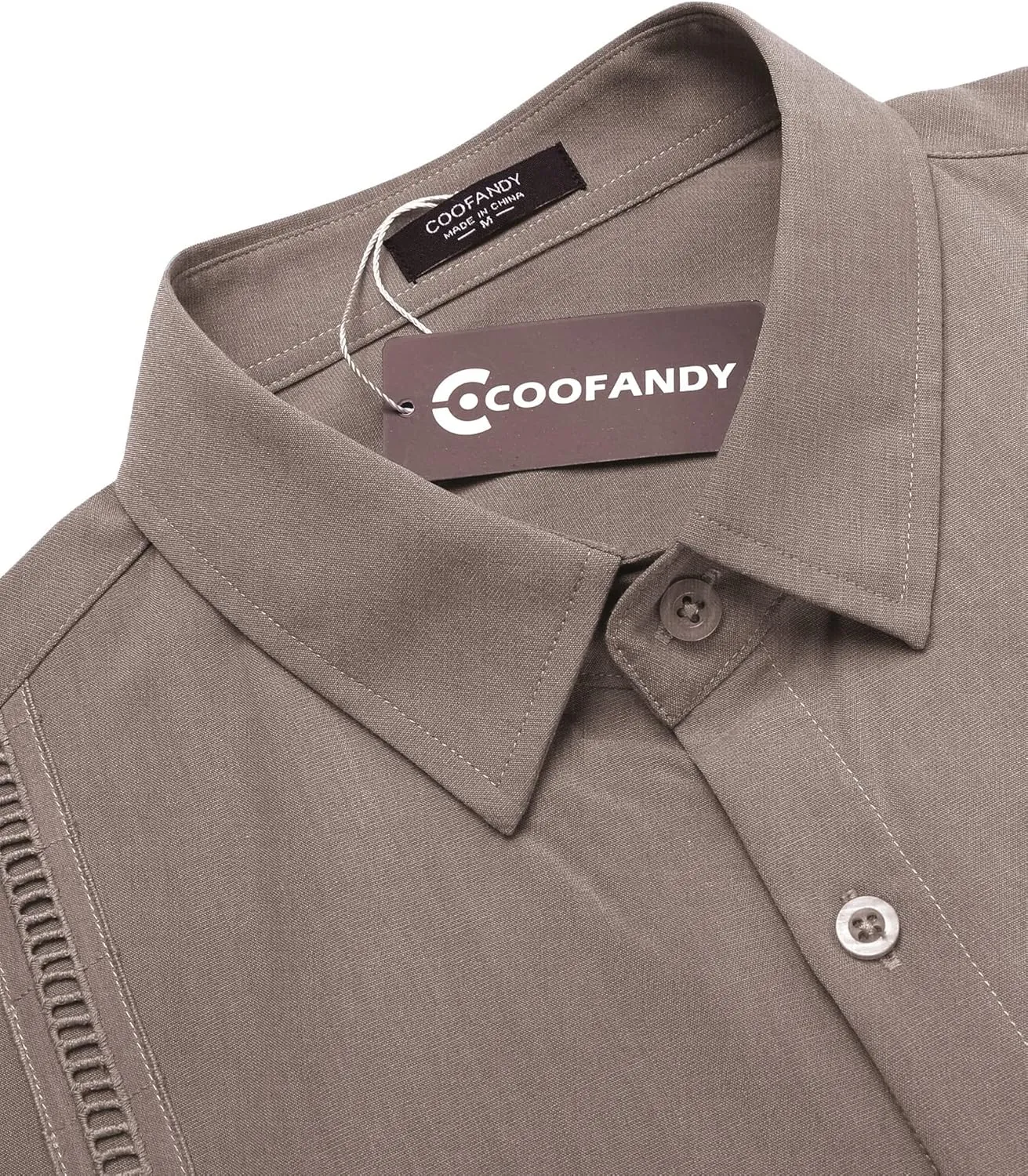 COOFANDY Mens Short Sleeve Cuban Guayabera Shirt Casual Summer Beach Button Down Shirts