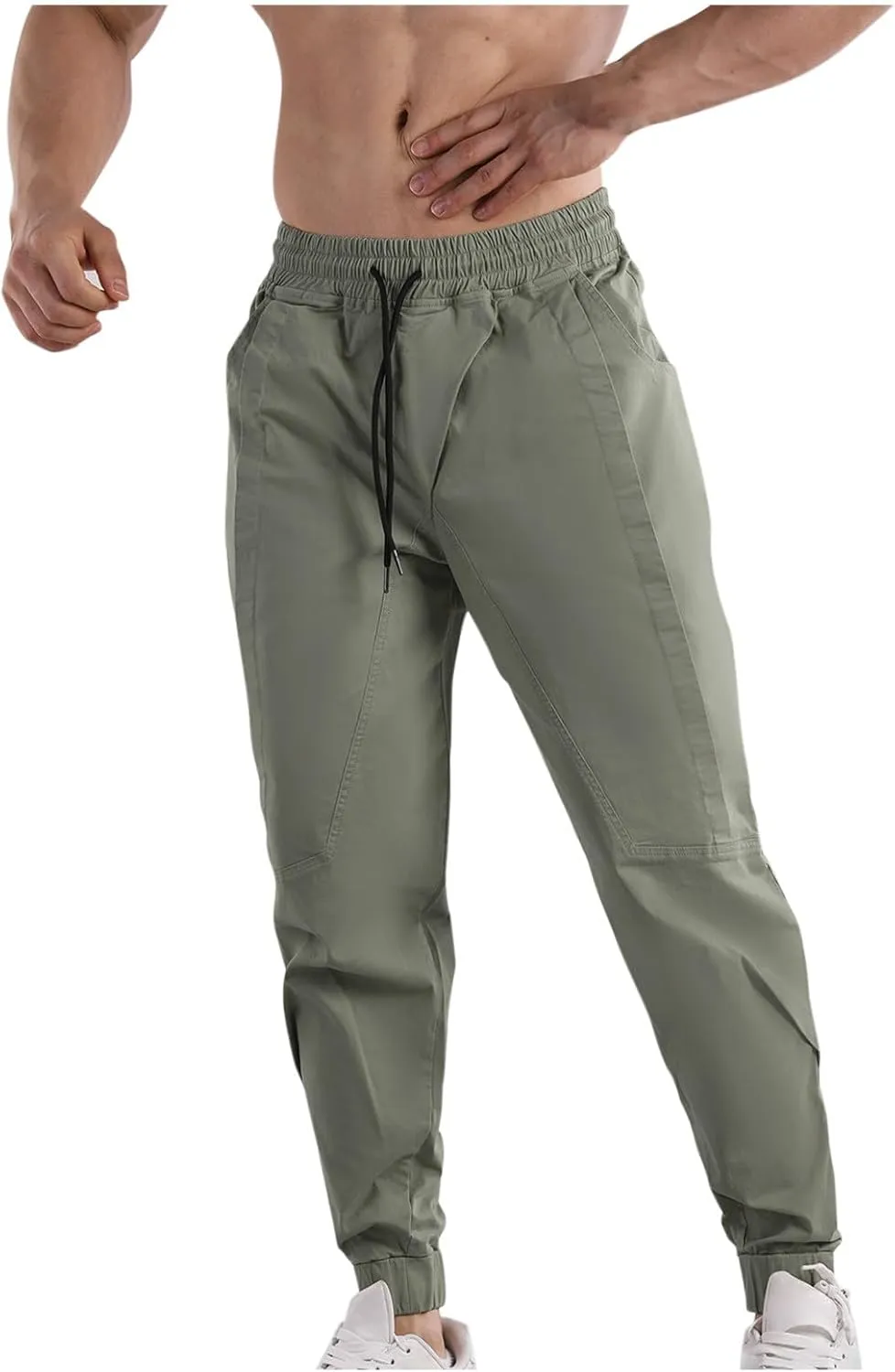 Cotton Cargo Pants for Men's Casual Solid Colour Trousers Performance Pants Pants for Hiking Stretch Walking Pants