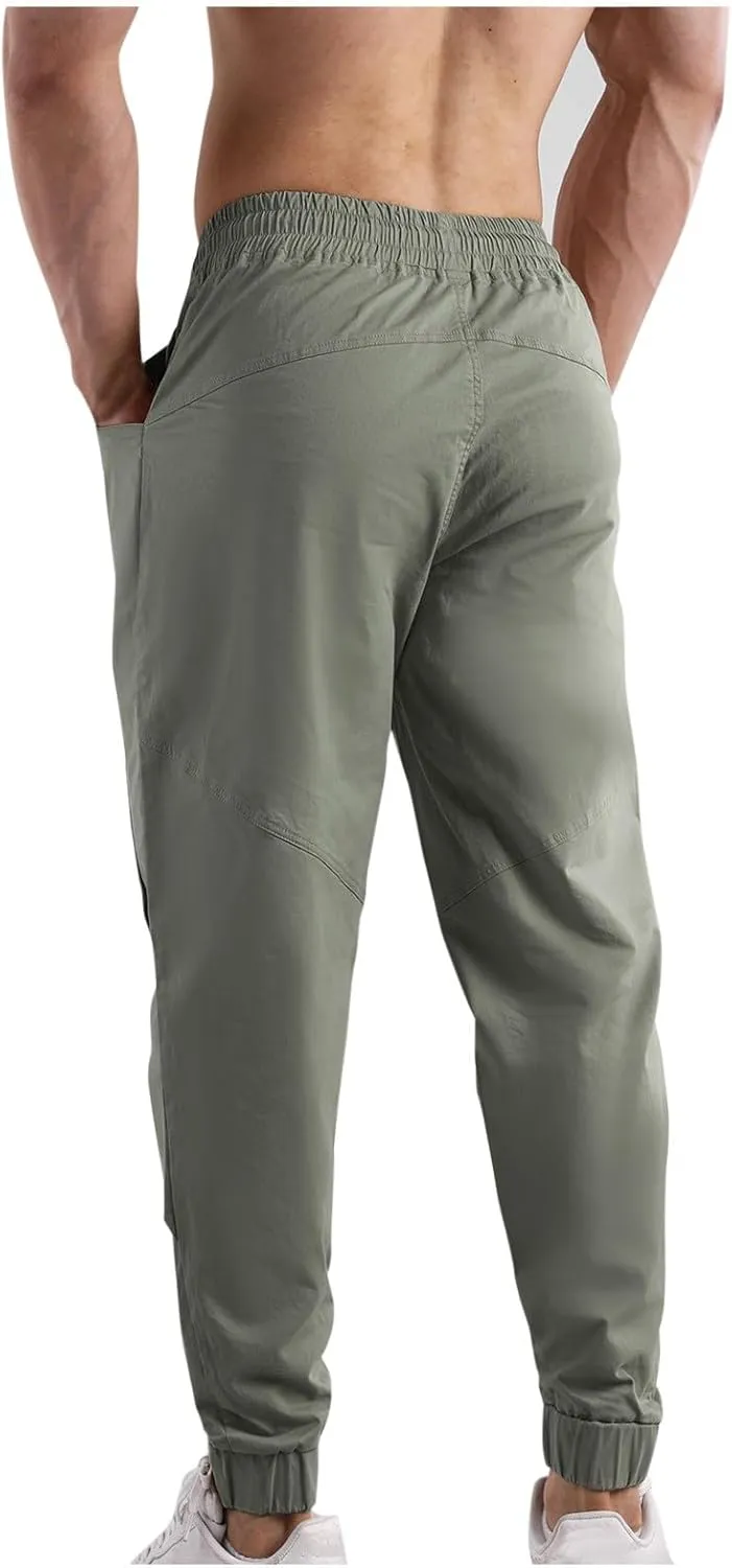 Cotton Cargo Pants for Men's Casual Solid Colour Trousers Performance Pants Pants for Hiking Stretch Walking Pants