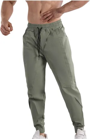 Cotton Cargo Pants for Men's Casual Solid Colour Trousers Performance Pants Pants for Hiking Stretch Walking Pants