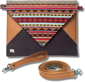 Crossbody Handbags for Women Clutch for Women Dual Function Purse Colorful Handmade Crossbody Bag Loom weaving  Leather Clutch Purses and Handbags- Womens Purse Small Black Purse