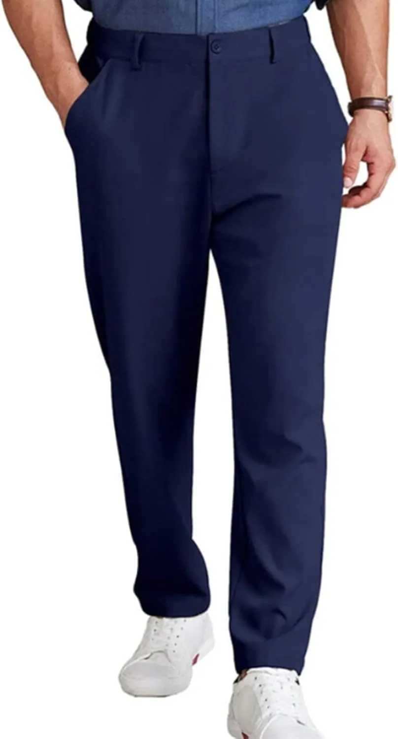 Dress Pants for Men Business Casual Straight Leg Pants with Pockets Stretch Lightweight Quick Dry Golf Pants