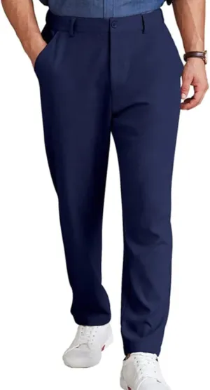 Dress Pants for Men Business Casual Straight Leg Pants with Pockets Stretch Lightweight Quick Dry Golf Pants