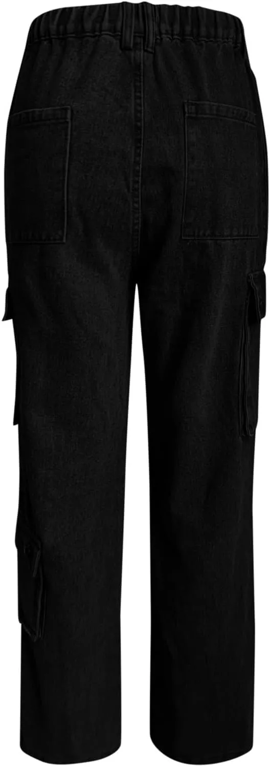 FZVYD Cargo Pants for Women High Waisted Casual Pants Work Pants Baggy Stretchy Wide Leg Streetwear Trousers with Pockets