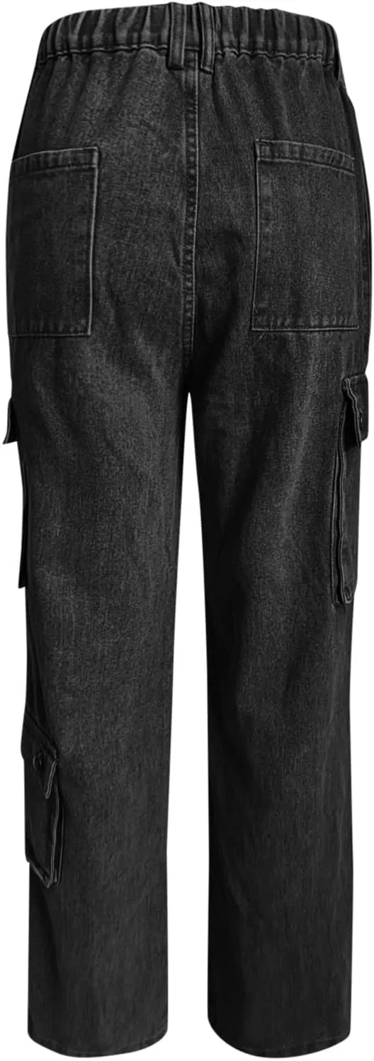 FZVYD Cargo Pants for Women High Waisted Casual Pants Work Pants Baggy Stretchy Wide Leg Streetwear Trousers with Pockets