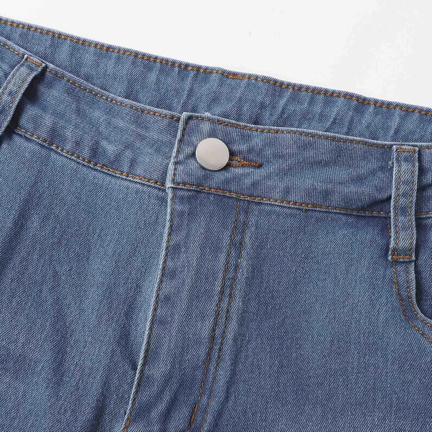 FZVYD Womens Wide Leg Jeans High Waisted Stretchy Trendy Casual Work Denim Pants Trousers Stretch Loose Trousers with Pockets