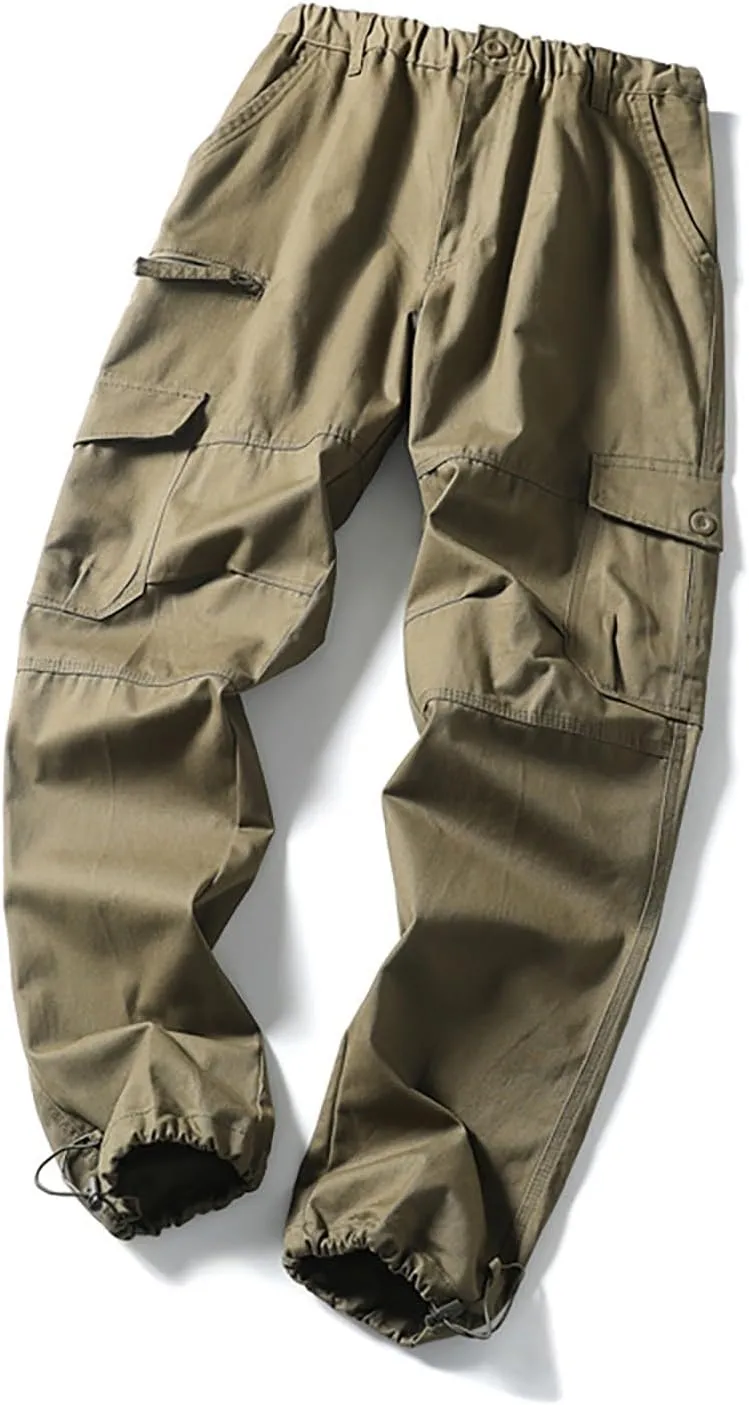 GOFULY Cargo Pants Mens Ripstop Stretch Baggy Sweatpants with Multi Pockets Y2K Hiking Pants Convertible Tall Pants Casual