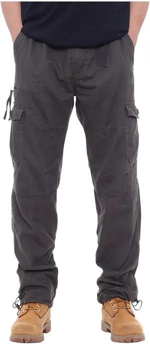 GOFULY Mens Cargo Pants Casual with Pockets Relaxed Fit Pants Ripstop Stretch Sweatpants Outdoor Baggy Pants Men Lightweight