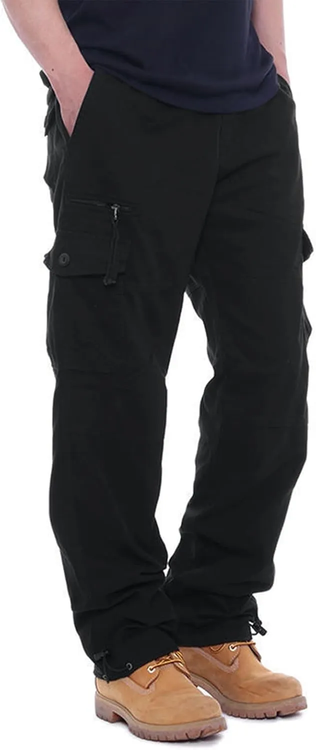 GOFULY Mens Khaki Pants Casual with Pockets Fashion Hiking Pants Stretch Sweatpants Travel Baggy Pants Straight Fit