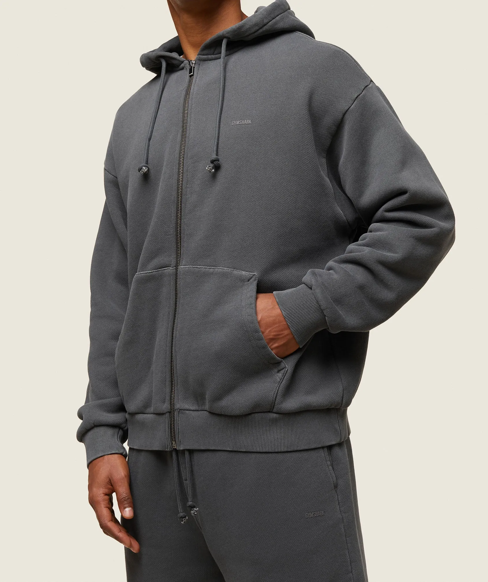 Gymshark everywear Relaxed Zip Hoodie - Black