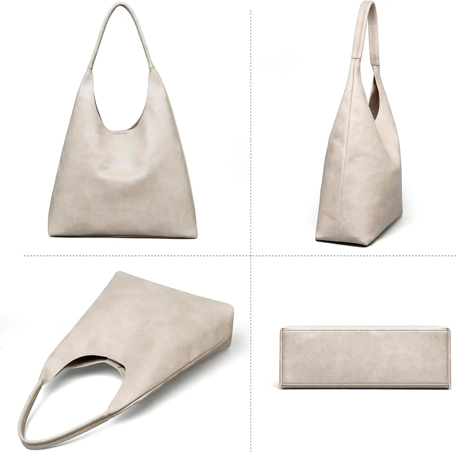 Hobo Bags for Women Retro Vegan Leather Womens Slouchy Large Tote Bag Shoulder Purses Handbag