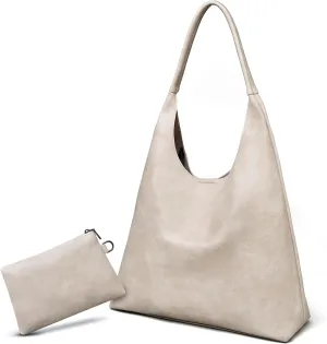 Hobo Bags for Women Retro Vegan Leather Womens Slouchy Large Tote Bag Shoulder Purses Handbag