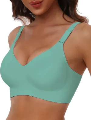 HORISUN Comfortable Seamless Full Coverage Bra for Women Wireless Bras with Soft Support Regular and Plus Size