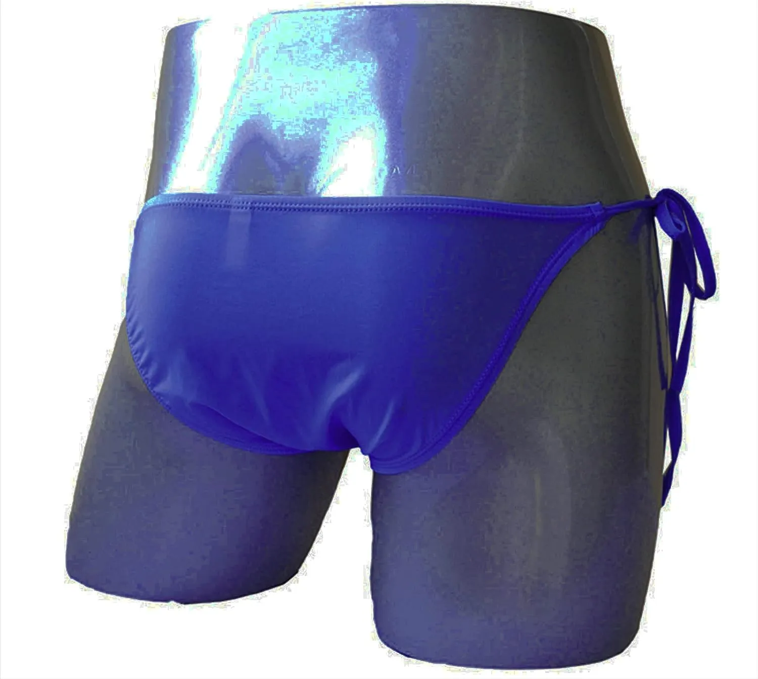 JEsilunmaMY Ice Silk Underwear for Men Low Rise Tie Side Pouch Sissy G-String Thongs Strappy Sexy Bikini Briefs Underpants