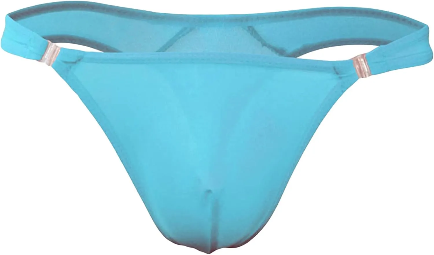 JEsilunmaMY Mens Ice Silk Bikini Briefs Low Waist Translucent Bulge Thong Underwear Breathable T-Back Sexy Panties Underpants