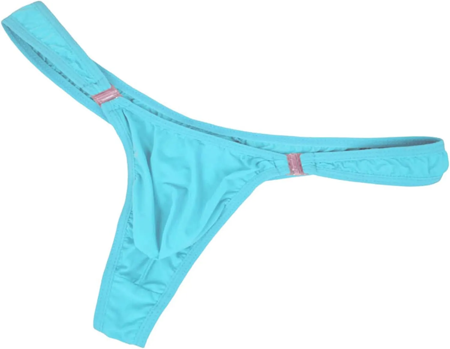 JEsilunmaMY Mens Ice Silk Bikini Briefs Low Waist Translucent Bulge Thong Underwear Breathable T-Back Sexy Panties Underpants
