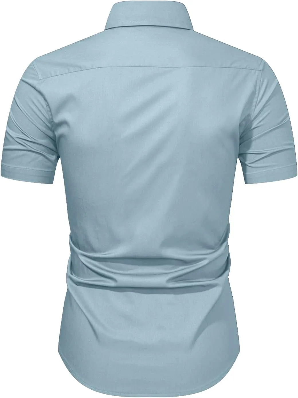 JMIERR Men's Casual Button Down Shirts Wrinkle-Free Short Sleeve Business Dress Shirt