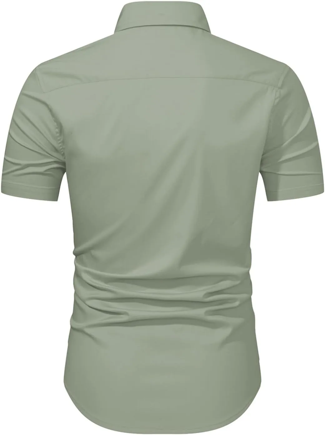 JMIERR Men's Casual Button Down Shirts Wrinkle-Free Short Sleeve Business Dress Shirt