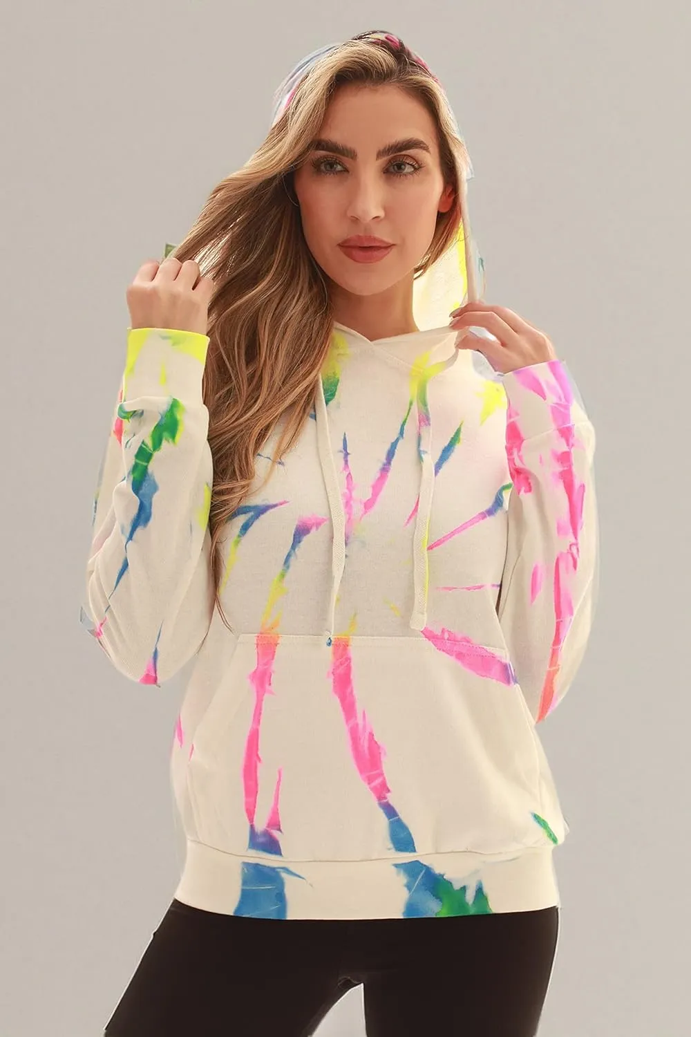 Just Love Loop Terry Tie Dye Hoodie for Women