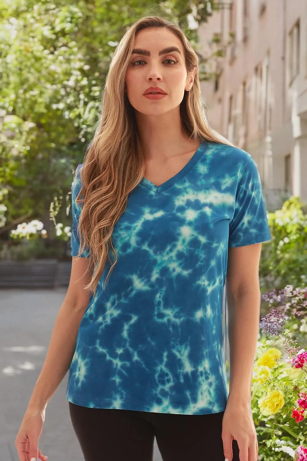 Just Love Tie Dye V-Neck T-Shirt