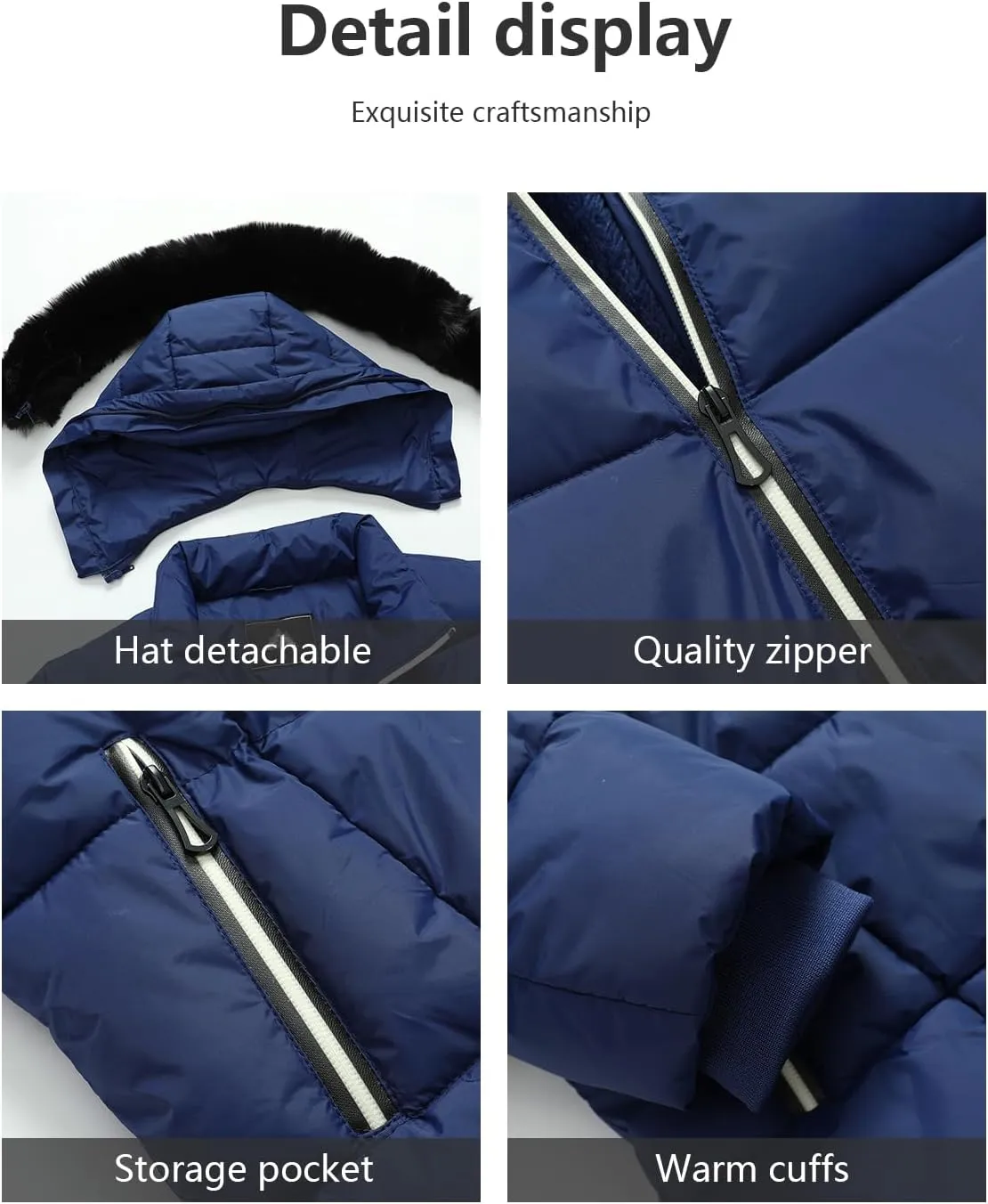 KAIDER Women's Plus Size Winter Windproof Warm Down Coats Waterproof Thicken Hooded Fashions Puffer Jacket