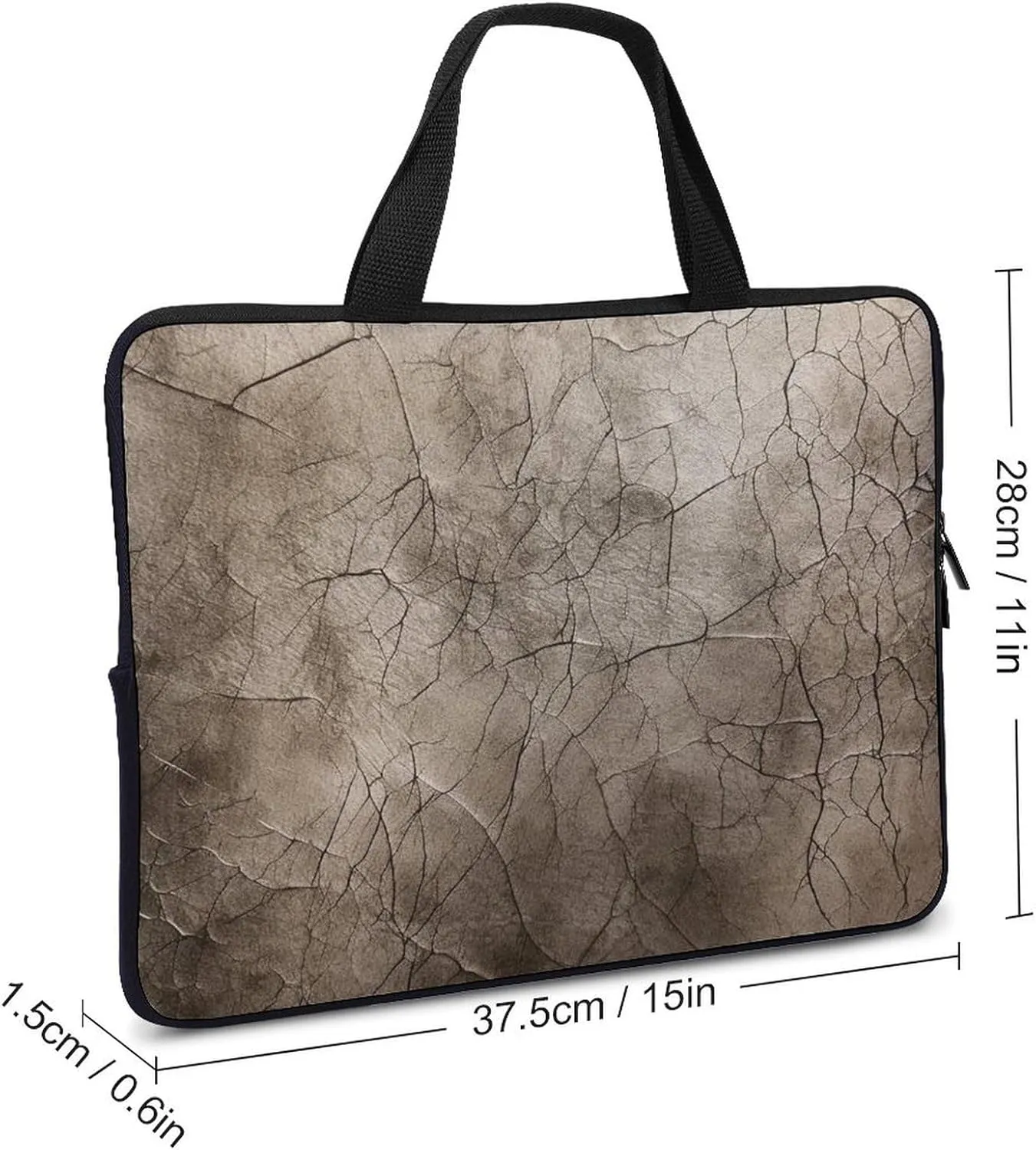 Laptop Bag Premium Laptop Case Briefcase Gray Leather Texture Computer Tote Bag Portable Messenger Bag for Men