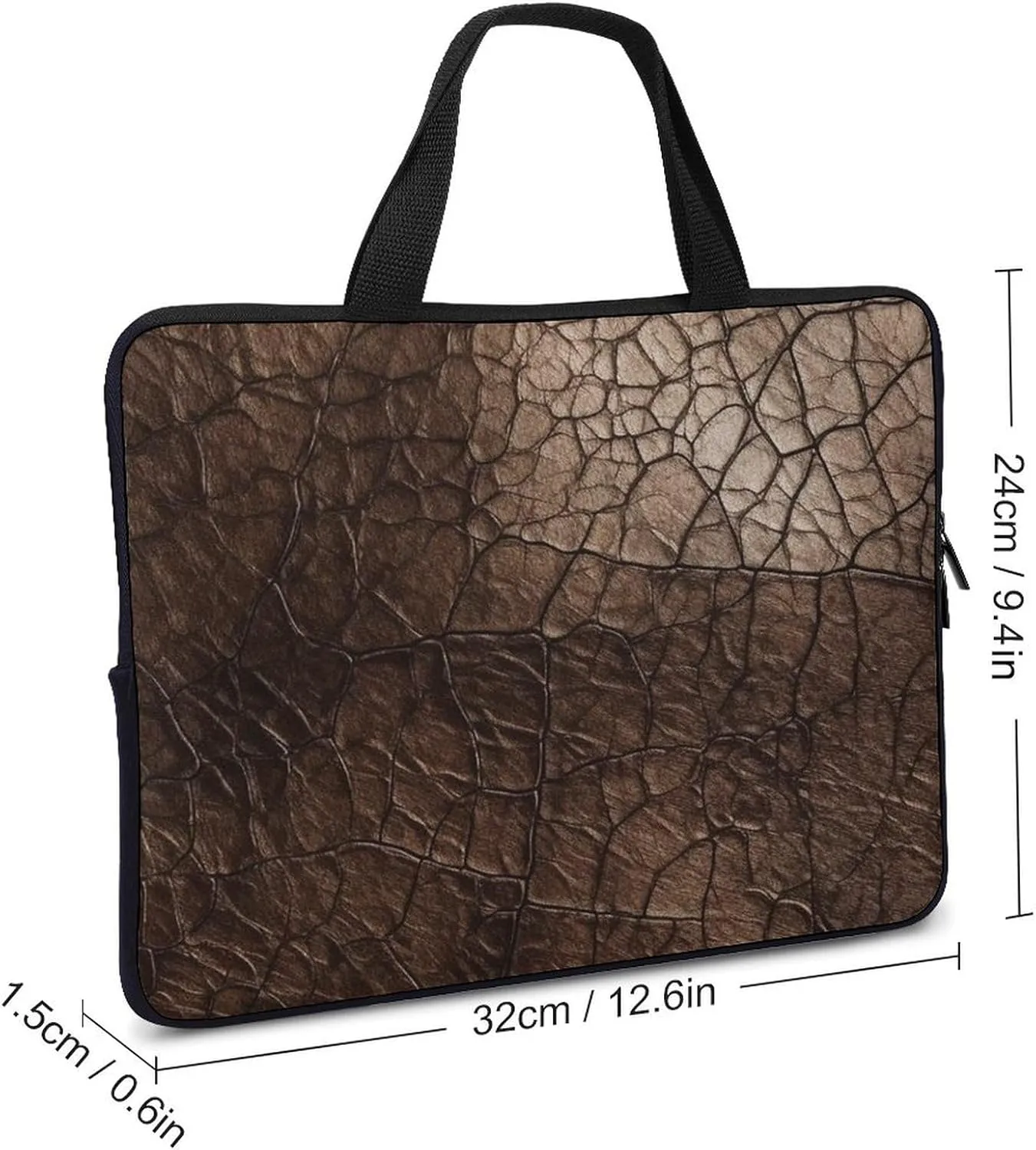 Laptop Bag Premium Laptop Case Briefcase Old Leather Texture Computer Tote Bag Portable Messenger Bag for Men