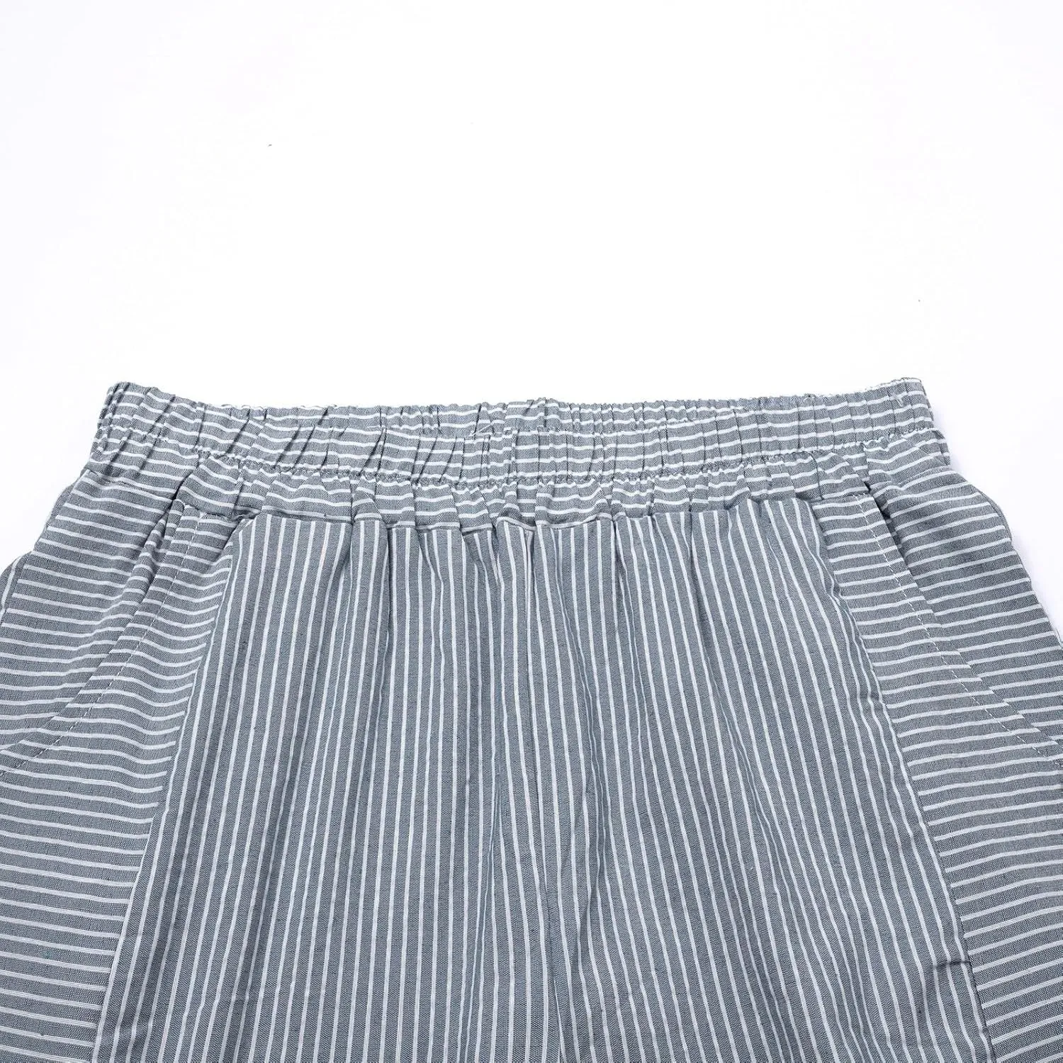 Linen Pants for Women 2025,Fashion Striped Summer Casual Pants, Elastic Waist Straight Leg Baggy Trousers Pockets