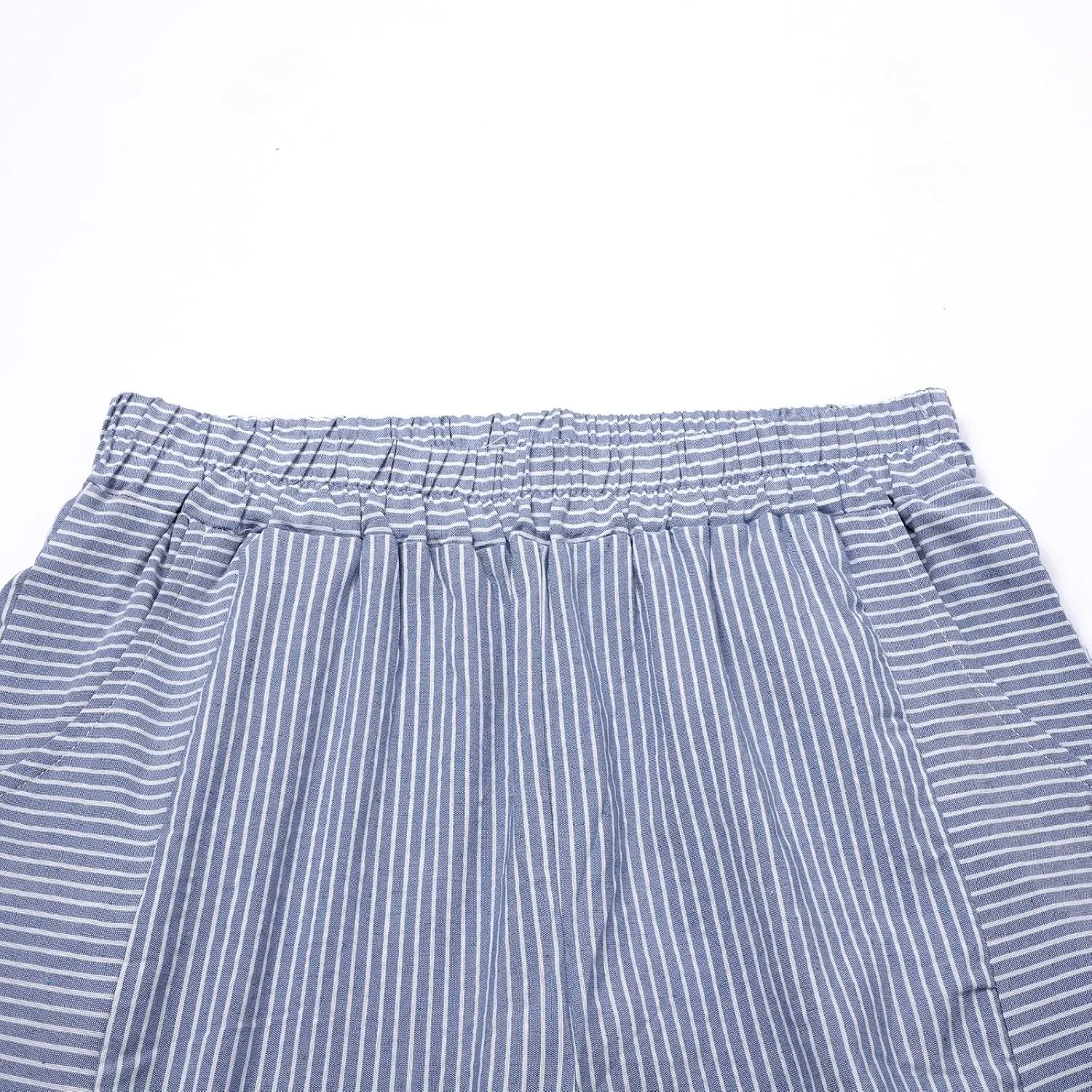 Linen Pants for Women 2025,Fashion Striped Summer Casual Pants, Elastic Waist Straight Leg Baggy Trousers Pockets
