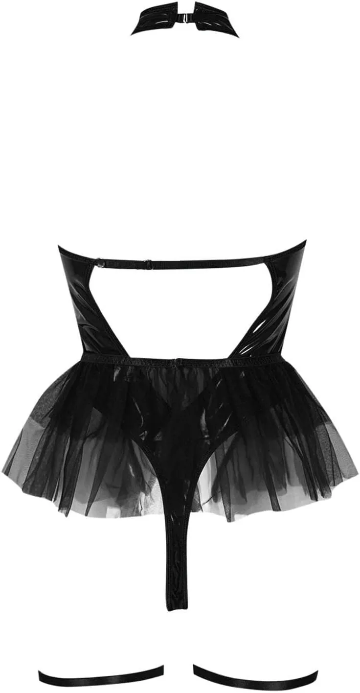 Lingerie for Women Sexy Slutty Ruffle 2 Piece Sleepwear Lingerie Push Up Teddy Lingerie Bodysuit