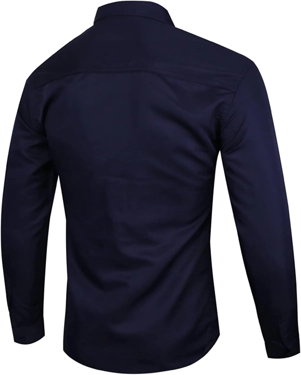 Long Sleeve Dress Shirts for Men Stretch Wrinkle-Resistant Formal Tops Casual Heather Button Down Outfits