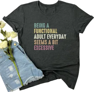 LOOKFACE Women Being A Graphic Tees Cute Tops