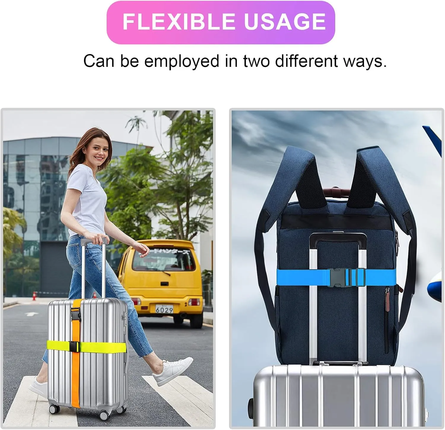 Luggage Straps for Suitcases TSA Approved, Travel Belt Suitcase Belt, Suitcase Straps TSA Approved, Luggage Belt Strap TSA Approved, Travel Straps for Luggage, Luggage Band Bag Straps 4 Pack